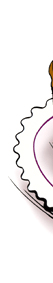 line and gradated color illustration for la madeleine bakery