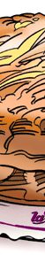 line and gradated color illustration for la madeleine
