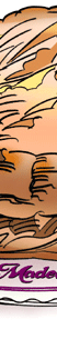 line and gradated color illustration for la madeleine